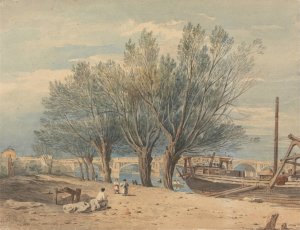 Vauxhall Bridge by John Varley Oil Painting