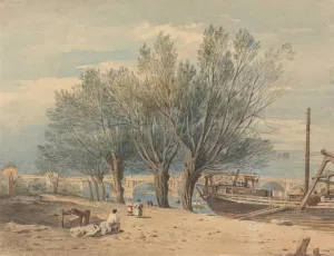 Vauxhall Bridge by John Varley Oil Painting
