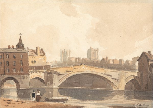 View of York by John Varley - Hand-Painted Oil Painting Reproduction