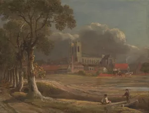 Westminster Abbey from Tothill Fields by John Varley Oil Painting