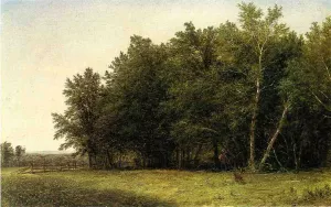 Landscape with Hunter Oil painting by John W Casilear