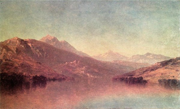 Rocky Mountain Landscape by John W Casilear - Hand-Painted Oil Painting Reproduction