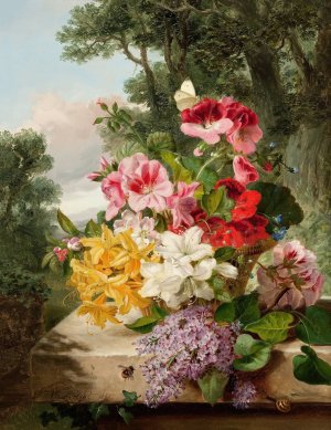 Floral Still Life by John Wainwright Oil Painting