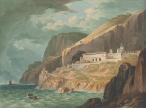 A Convent at Amalfi near Salerno, Italy by John Warwick Smith Oil Painting