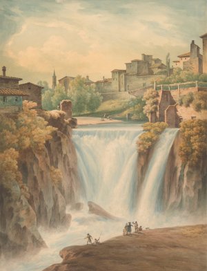 Falls of Tivoli by John Warwick Smith Oil Painting