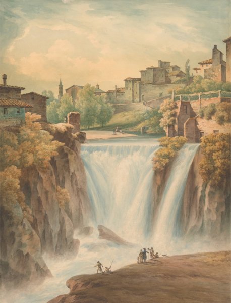 Main Product Photo of Falls of Tivoli Painting by John Warwick Smith