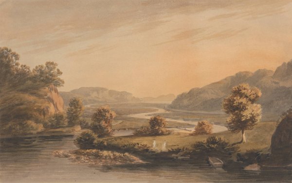 Main Product Photo of Near Pontaberglaslyn  Painting by John Warwick Smith