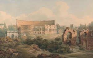 The Colosseum, Rome by John Warwick Smith Oil Painting