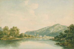 The lower end of Lake Windermere by John Warwick Smith Oil Painting