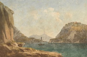 View of Vesuvius by John Warwick Smith Oil Painting
