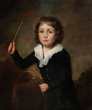 Boy With A Hoop by John Watson Gordon Oil Painting