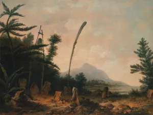 Burial Ground in the South Seas by John Webber Oil Painting