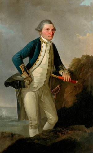 Portrait of Captain James Cook by John Webber Oil Painting