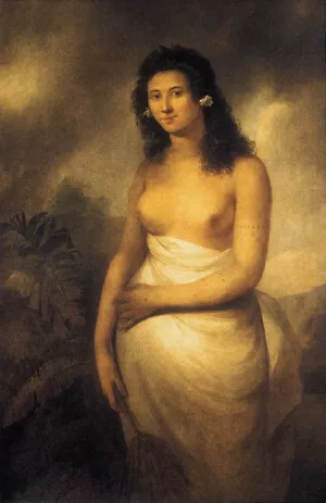 Portrait of Poedua painting by John Webber