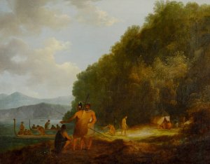 Ship Cove, Queen Charlotte Sound by John Webber Oil Painting