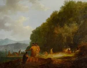 Ship Cove, Queen Charlotte Sound by John Webber Oil Painting