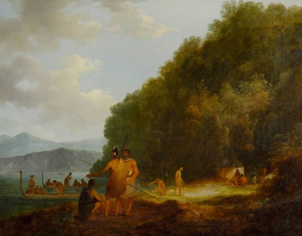 Main Product Photo of Ship Cove, Queen Charlotte Sound Painting by John Webber