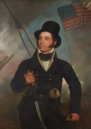 Portrait of Captain Samuel Chester Reid by John Wesley Jarvis Oil Painting