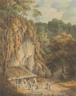 Slate Quarry at Widecombe, Devon by John White Abbott Oil Painting