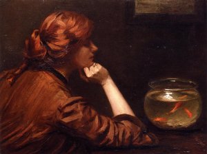 An Idle Moment Oil painting by John White Alexander