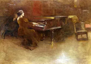 At the Piano also known as Helen Hopekirk Wilson, 1894 Oil painting by John White Alexander