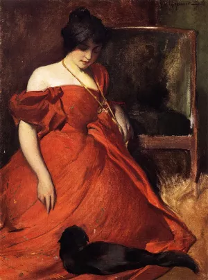 Black and Red painting by John White Alexander