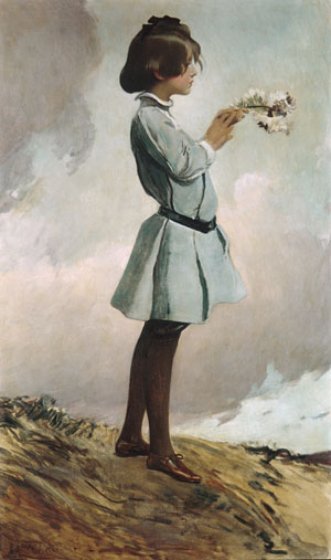 Girl also known as Boring by John White Alexander Oil Painting