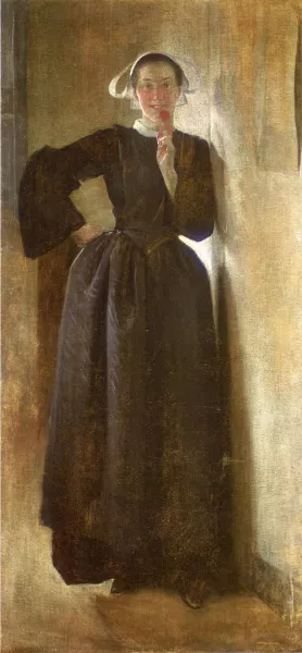 Josephine, the Breton Maid by John White Alexander - Oil Painting Reproduction