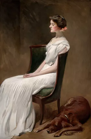 Miss Dorothy Quincy Roosevelt by John White Alexander Oil Painting