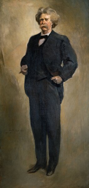 Portrait of Samuel L. Clemens by John White Alexander Oil Painting