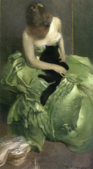 The Green Dress by John White Alexander - Oil Painting Reproduction