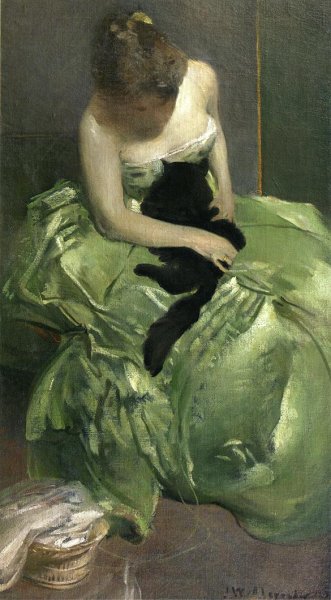 Main Product Photo of The Green Dress Painting by John White Alexander
