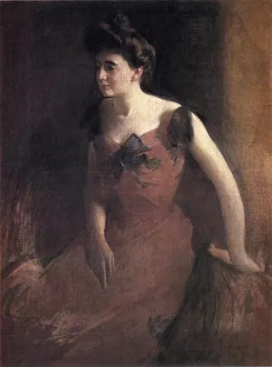 Woman in a Red Dress painting by John White Alexander