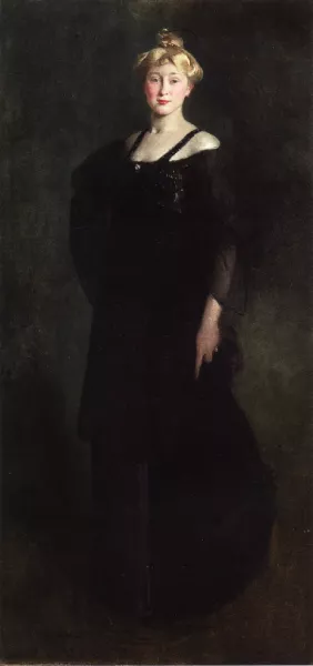 Woman in Black also known as Portrait of Mrs. Paul Bartlett by John White Alexander - Oil Painting Reproduction