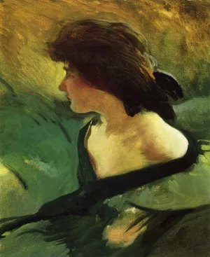 Young Girl in Green Dress painting by John White Alexander