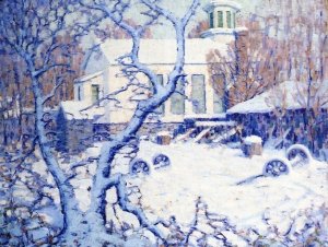The Woodstock Church by John William Bentley Oil Painting