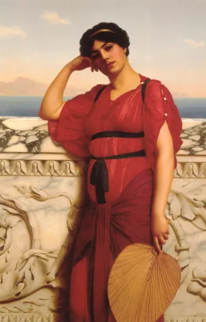 A Classical Lady by John William Godward Oil Painting