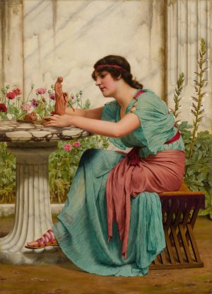 A Dilettante by John William Godward Oil Painting