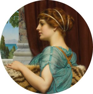 A Pompeian Lady by John William Godward Oil Painting
