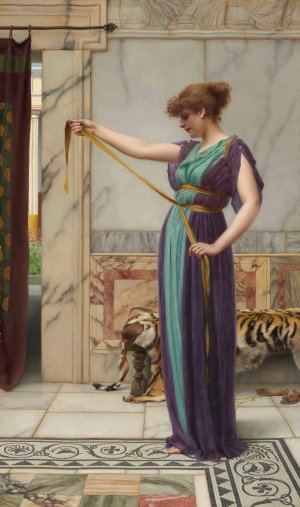 A Pompeian Lady Oil painting by John William Godward