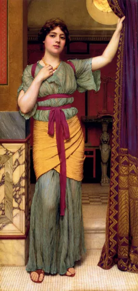 A Pompeian Lady by John William Godward - Oil Painting Reproduction