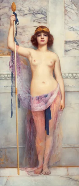 A Priestess by John William Godward Oil Painting
