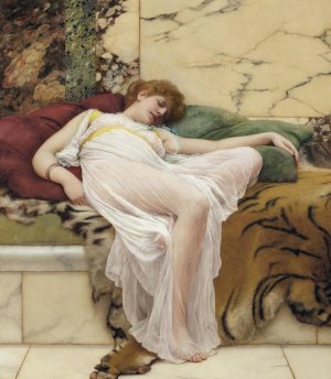 A Siesta Oil painting by John William Godward