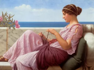 A Souvenir by John William Godward - Oil Painting Reproduction