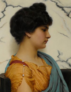 An Arcadian beauty by John William Godward Oil Painting