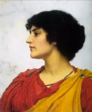 An Italian Girls' Head by John William Godward - Oil Painting Reproduction