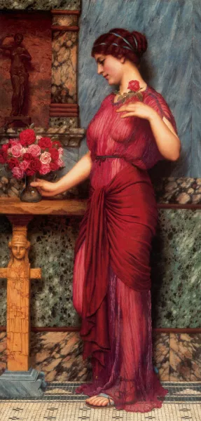 An Offering to Venus by John William Godward - Oil Painting Reproduction