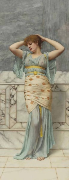 Beauty In A Marble Room by John William Godward Oil Painting