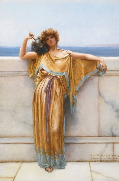 Clymene  by John William Godward - Hand-Painted Oil Painting Reproduction