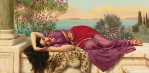 Dolce Far Niente by John William Godward Oil Painting